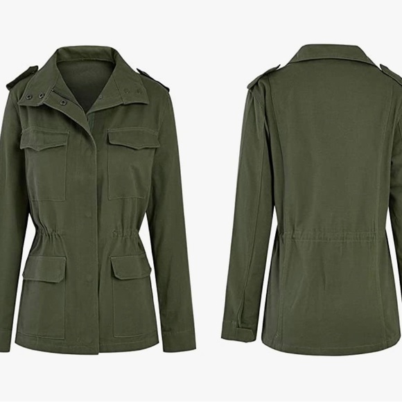 Women’s zip up military jacket - like new - Picture 2 of 3